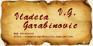 Vladeta Garabinović vizit kartica